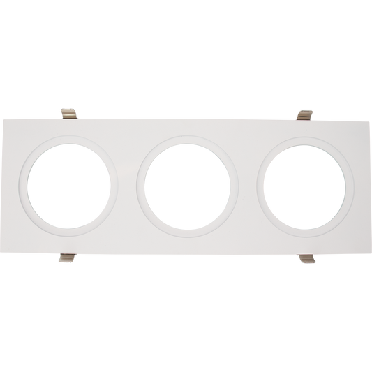 Reno AURA Multiple Lighting System Plates For Three Round Regressed Gimbals - 3.5" / White