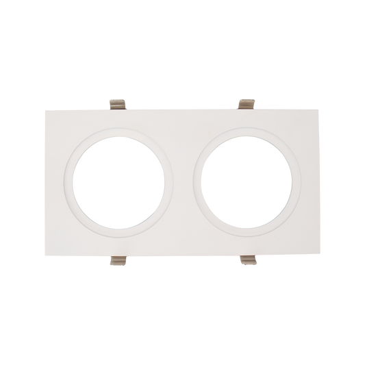 Reno AURA Multiple Lighting System Plates For Two Round Regressed Gimbals - 3.5" / White