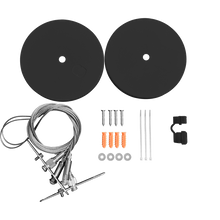 Load image into Gallery viewer, Reno RAIL black pendant canopy suspension kit
