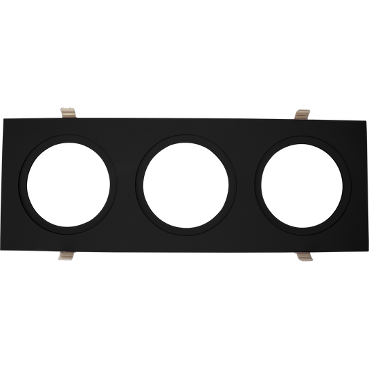 Reno AURA Multiple Lighting System Plates For Three Round Regressed Gimbals - 3.5" / Black