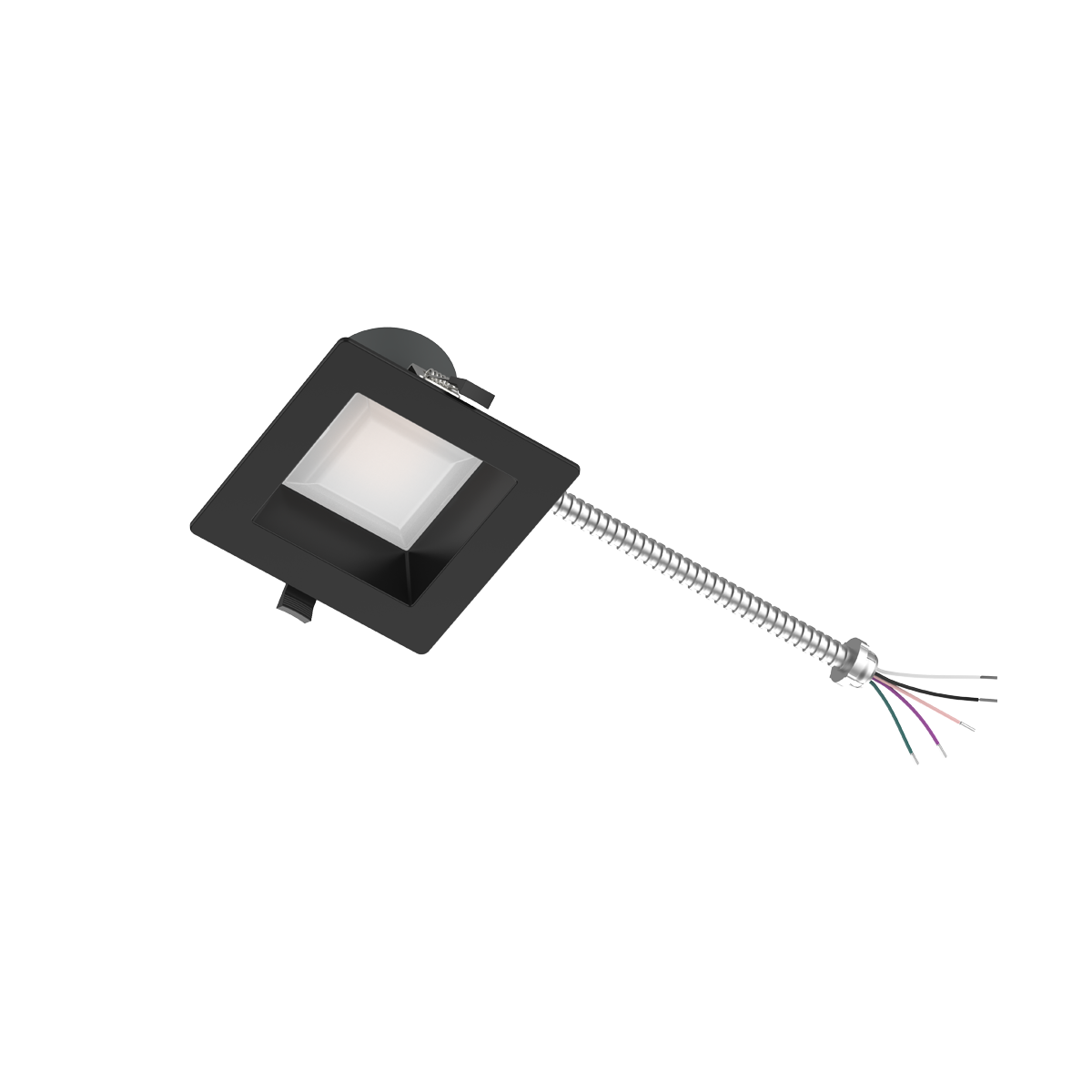 Reno ZETA 4 inch square commercial downlight black