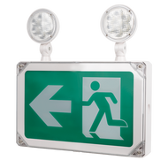 Reno wet location IP65 running man exit sign combo