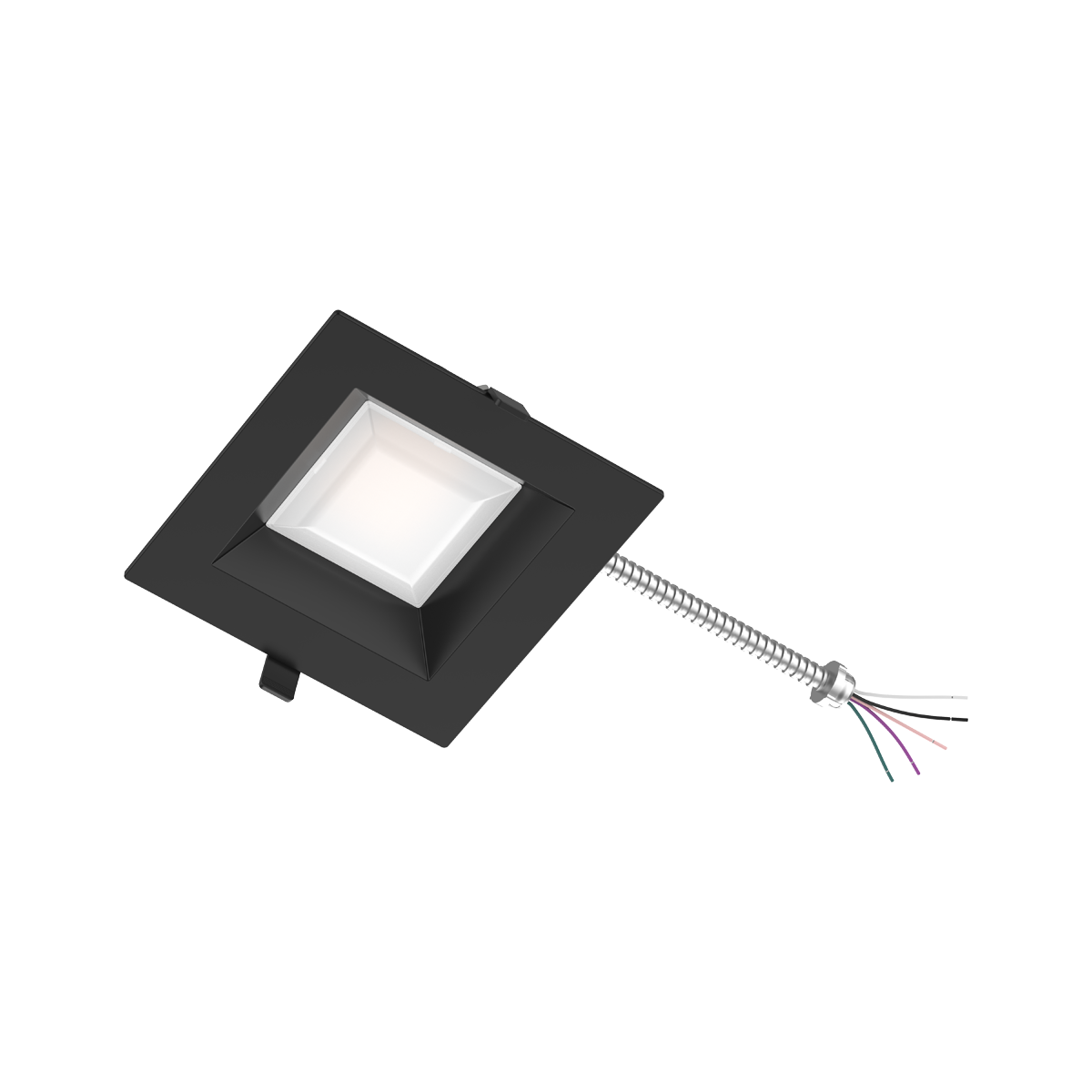 Reno ZETA 6 inch square commercial downlight black