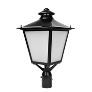 Reno BELLEVUE Lantern Post Top Fixture - Black / 40/60/80/100W