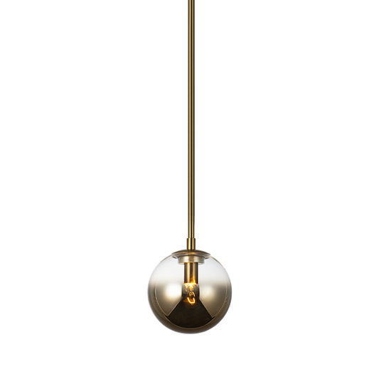 Matteo Lighting Averley C70701AGAG pendant in Aged Gold Brass with gradient gold glass