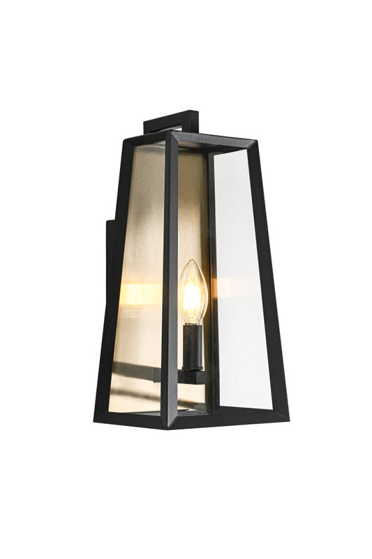 Matteo Lighting Aviv E22101MB outdoor wall lantern in Matte Black