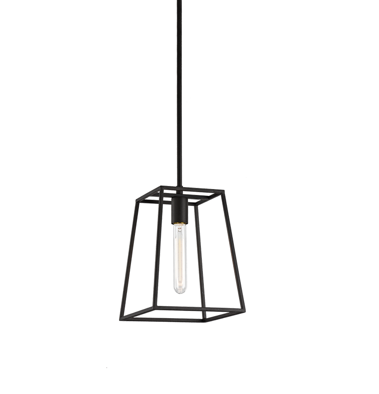 Matteo Lighting Candor C57001RB geometric pendant in Rusty Black
