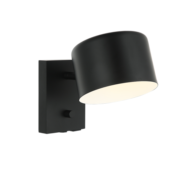 Matteo Lighting Clinton S16601BK wall sconce in Black