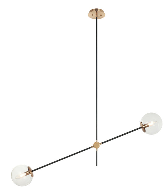 Matteo Lighting Cosmic C78712AGCL chandelier in Aged Gold Brass with clear glass