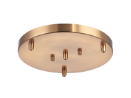 Matteo Lighting CP0103AG round line voltage multi ceiling canopy in Aged Gold Brass