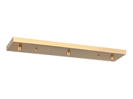 Matteo Lighting CP0203AG linear line voltage multi ceiling canopy in Aged Gold Brass