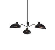 Matteo Lighting Droid CX57903BZ three-light flush mount in Bronze and Brushed Gold