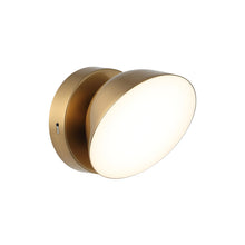 Load image into Gallery viewer, Matteo Lighting Emerson LED wall sconce in Aged Gold Brass
