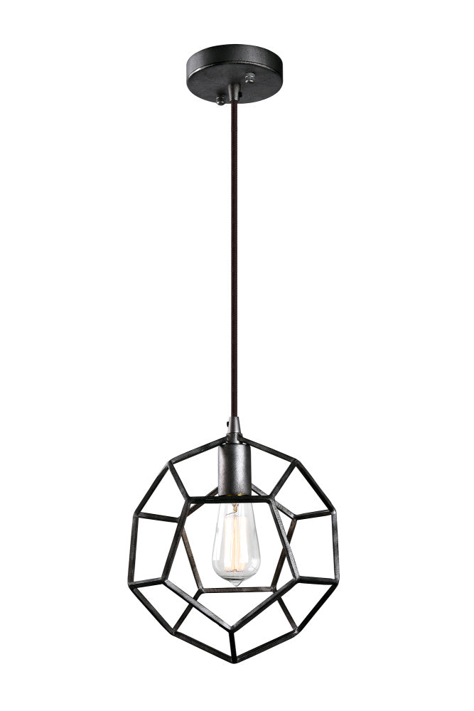 Matteo Lighting Geometry Series C54601RB pendant in Rusty Black