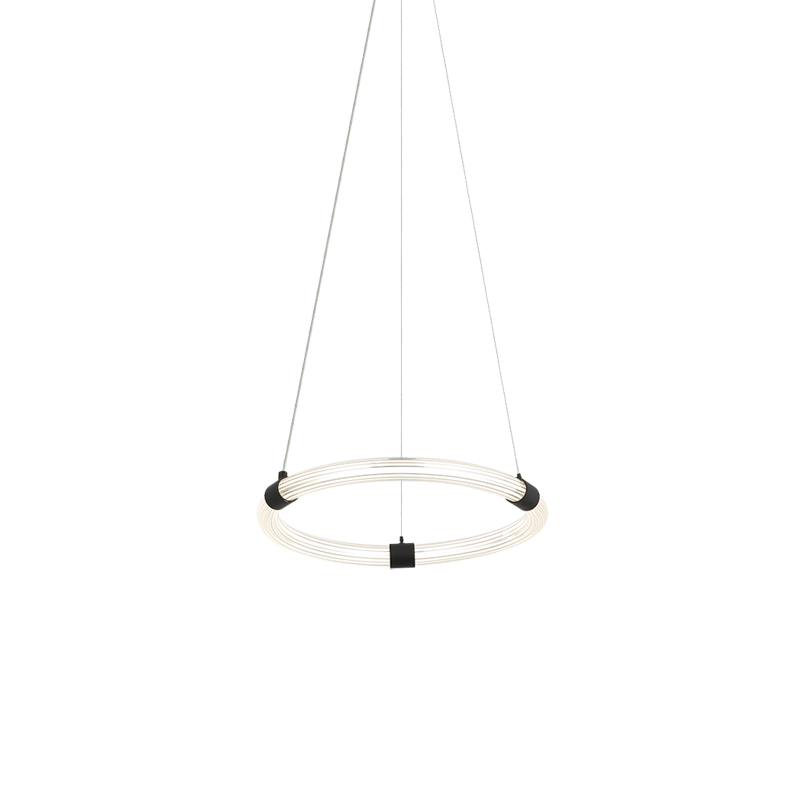 Matteo Lighting Inkara C34816MB 3CCT LED chandelier in Matte Black