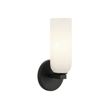 Load image into Gallery viewer, Matteo Lighting Jules S19211MB wall sconce in Matte Black with Spanish Alabaster
