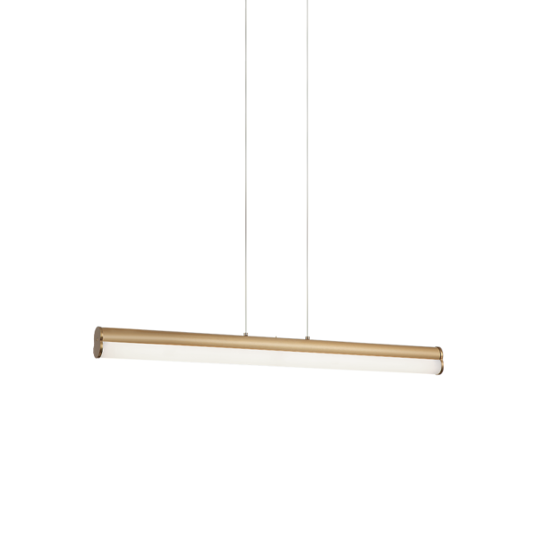 Matteo Lighting Junction LED linear chandelier in Aged Gold Brass