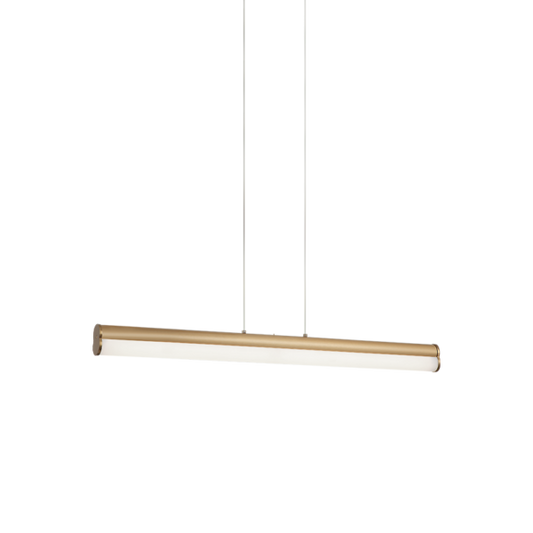 Matteo Lighting Junction LED linear chandelier in Aged Gold Brass