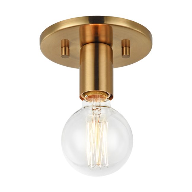 Matteo Lighting Kasa WX54911AG flush mount in Aged Gold Brass