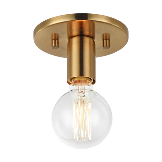 Matteo Lighting Kasa WX54911AG flush mount in Aged Gold Brass