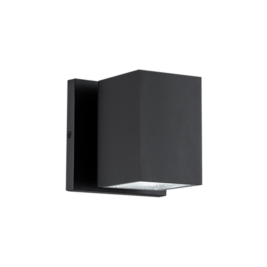 Matteo Lighting Kubular E20601MB outdoor LED wall sconce in Matte Black