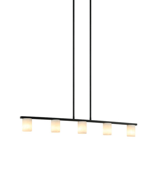 Matteo Lighting Lindy C42905MB alabaster chandelier in Matte Black