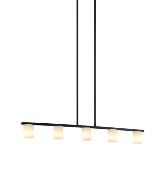 Matteo Lighting Lindy C42905MB alabaster chandelier in Matte Black