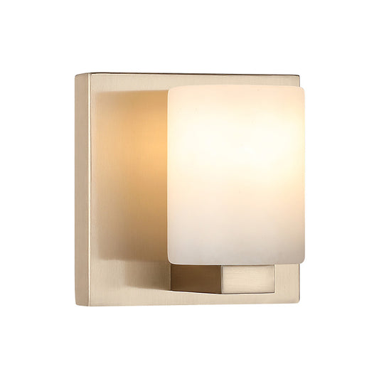 Matteo Lighting Lindy W42901CG wall sconce in Champagne Gold with Spanish Alabaster