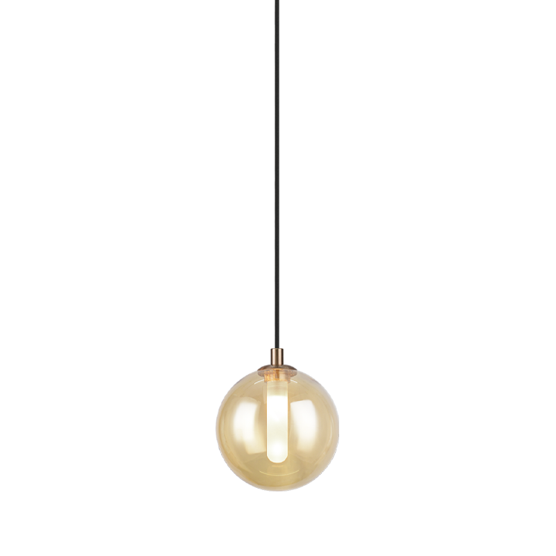 Matteo Lighting Magma C81001AM pendant with amber glass