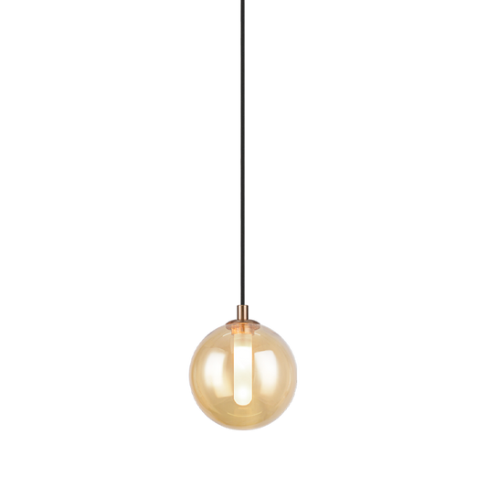 Matteo Lighting Magma C81001AM pendant with amber glass