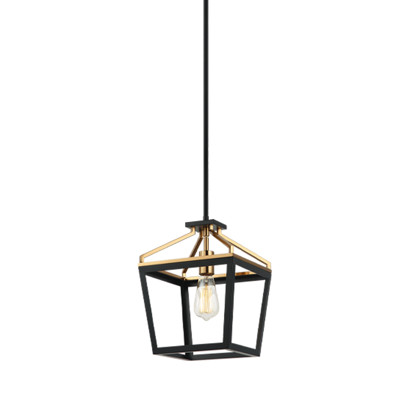 Matteo Lighting Mavonshire C67001BKAG pendant in Black and Aged Gold Brass