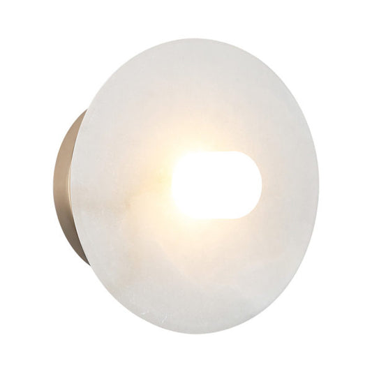 Matteo Lighting Monument WX42601CG wall sconce in Champagne Gold with Spanish Alabaster