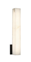 Load image into Gallery viewer, Matteo Lighting Muro vanity light in Matte Black with Spanish Alabaster
