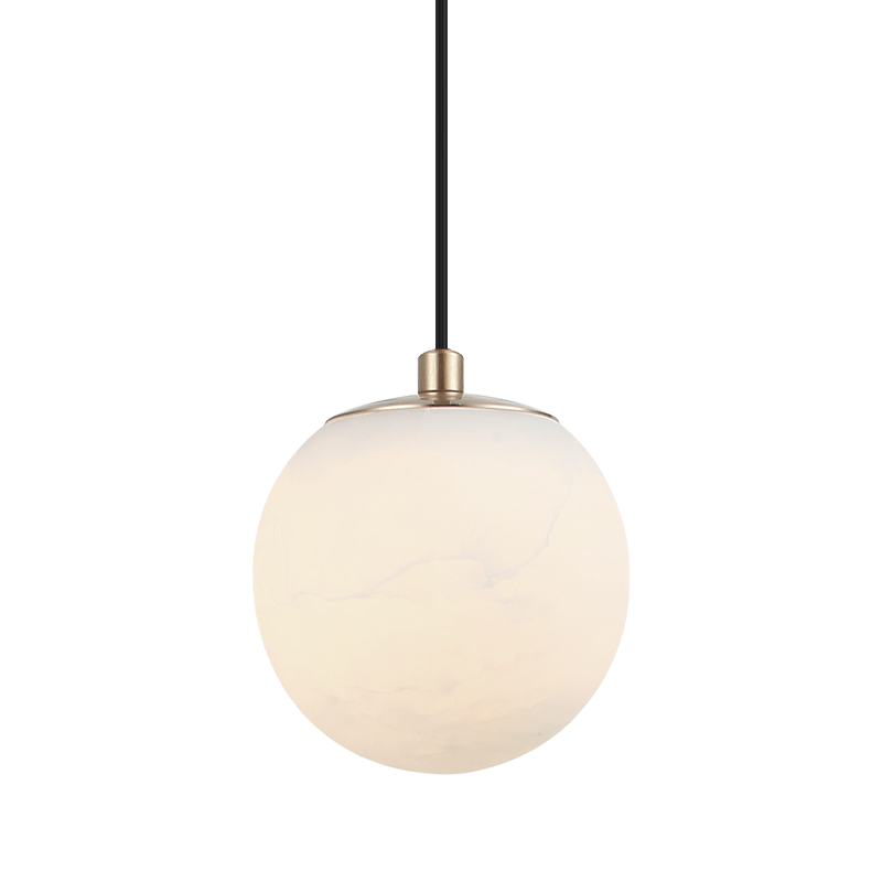 Matteo Lighting Nikini C41711CG alabaster pendant in Champagne Gold
