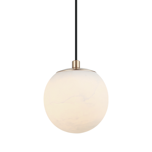 Matteo Lighting Nikini C41711CG alabaster pendant in Champagne Gold