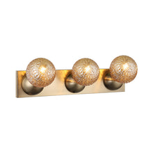 Load image into Gallery viewer, Matteo Lighting Nola vanity light in Champagne Gold with clear textured glass
