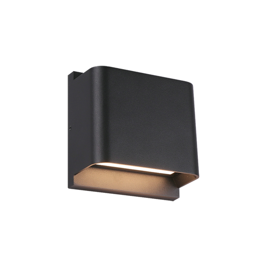 Matteo Lighting Notch E21605MB outdoor LED step light in Matte Black