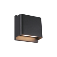 Matteo Lighting Notch E21605MB outdoor LED step light in Matte Black