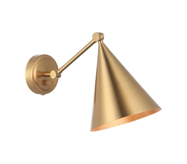 Matteo Lighting Pearson S16511AG wall sconce in Aged Gold Brass