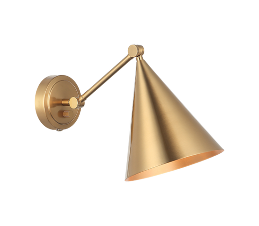 Matteo Lighting Pearson S16511AG wall sconce in Aged Gold Brass