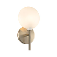 Load image into Gallery viewer, Matteo Lighting Peony W33701CG wall sconce in Champagne Gold with Opal Glass
