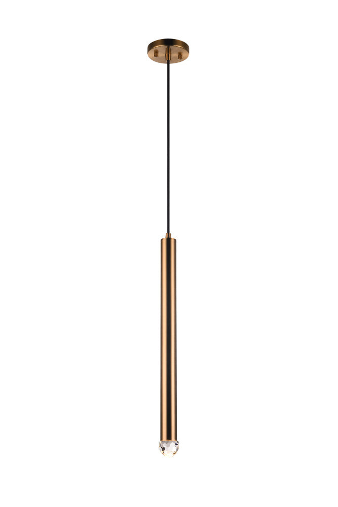 Matteo Lighting Reign C78301AG LED pendant in Aged Gold Brass