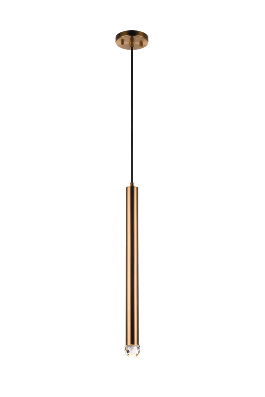 Matteo Lighting Reign C78301AG LED pendant in Aged Gold Brass