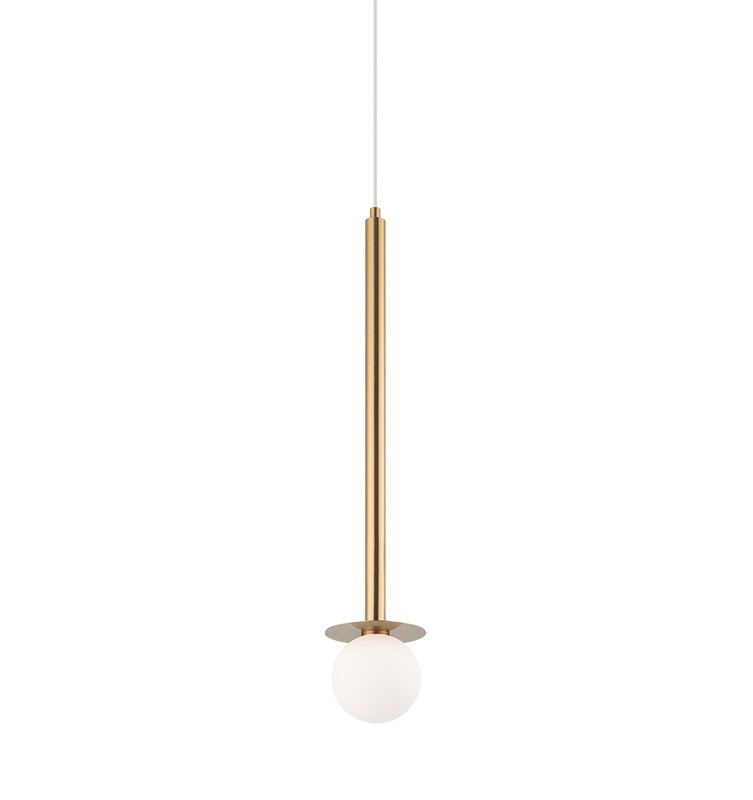 Matteo Lighting Reigndrop C63101AG pendant in Aged Gold Brass