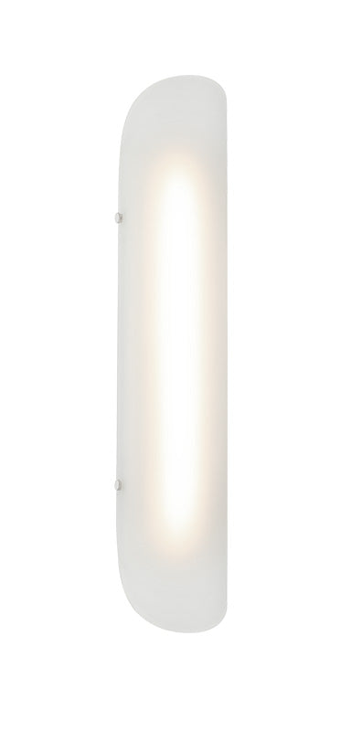 Matteo Lighting Saber vanity light in Matte White with White Frosted Glass