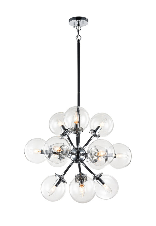 Matteo Lighting Soleil C62812CHCL chandelier in Chrome with clear glass
