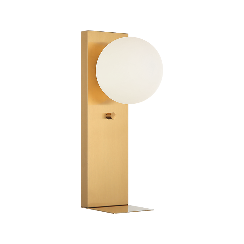 Matteo Lighting Stanley S17801AG wall sconce in Aged Gold Brass with Frosted Glass