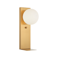 Load image into Gallery viewer, Matteo Lighting Stanley S17801AG wall sconce in Aged Gold Brass with Frosted Glass
