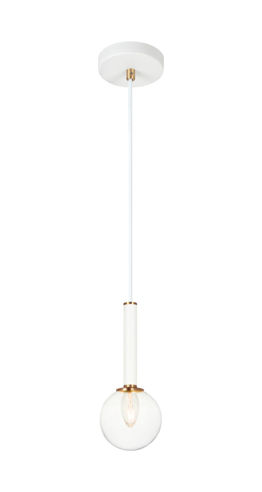 Matteo Lighting Stellar C75301AGCL pendant in Aged Gold Brass with clear glass