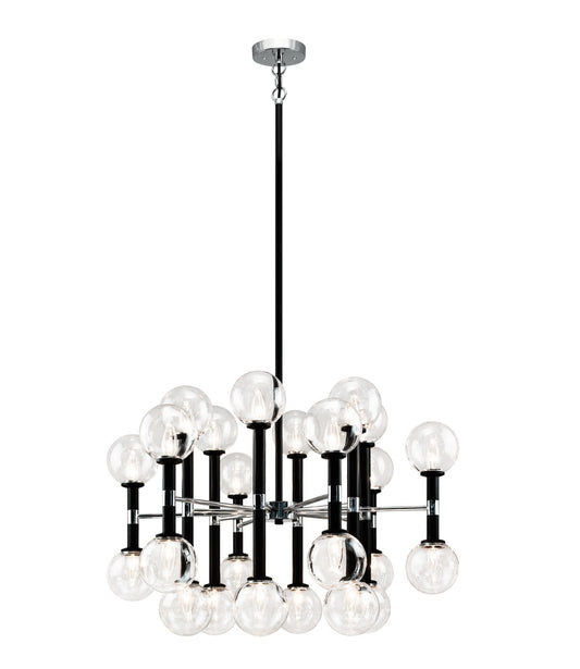 Matteo Lighting Stellar C75324BKCL chandelier in Black with clear glass